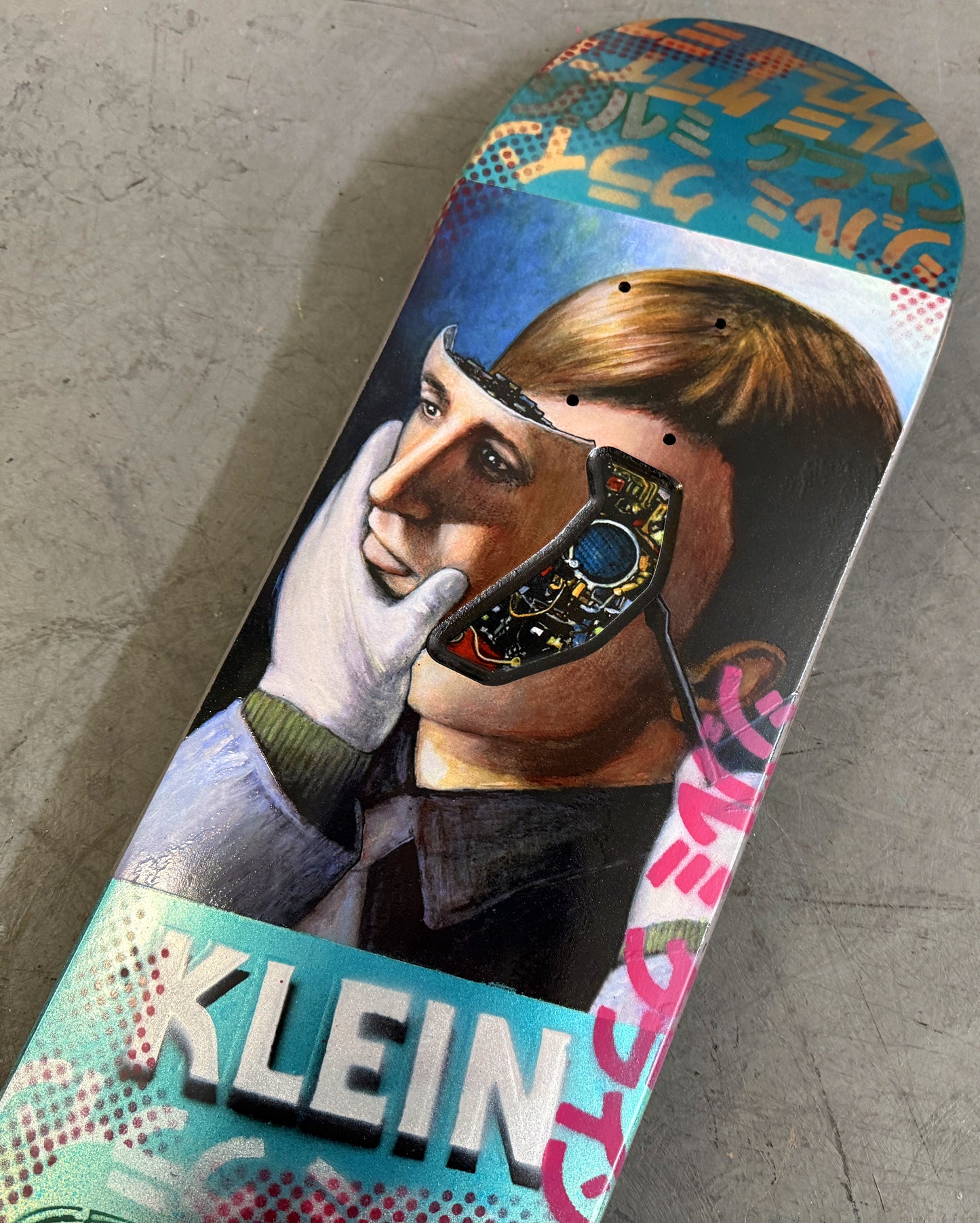 klein hammers 8.25 X 32.25 TURQUOISE/GOLD MIXED PROCESS 1 of 1