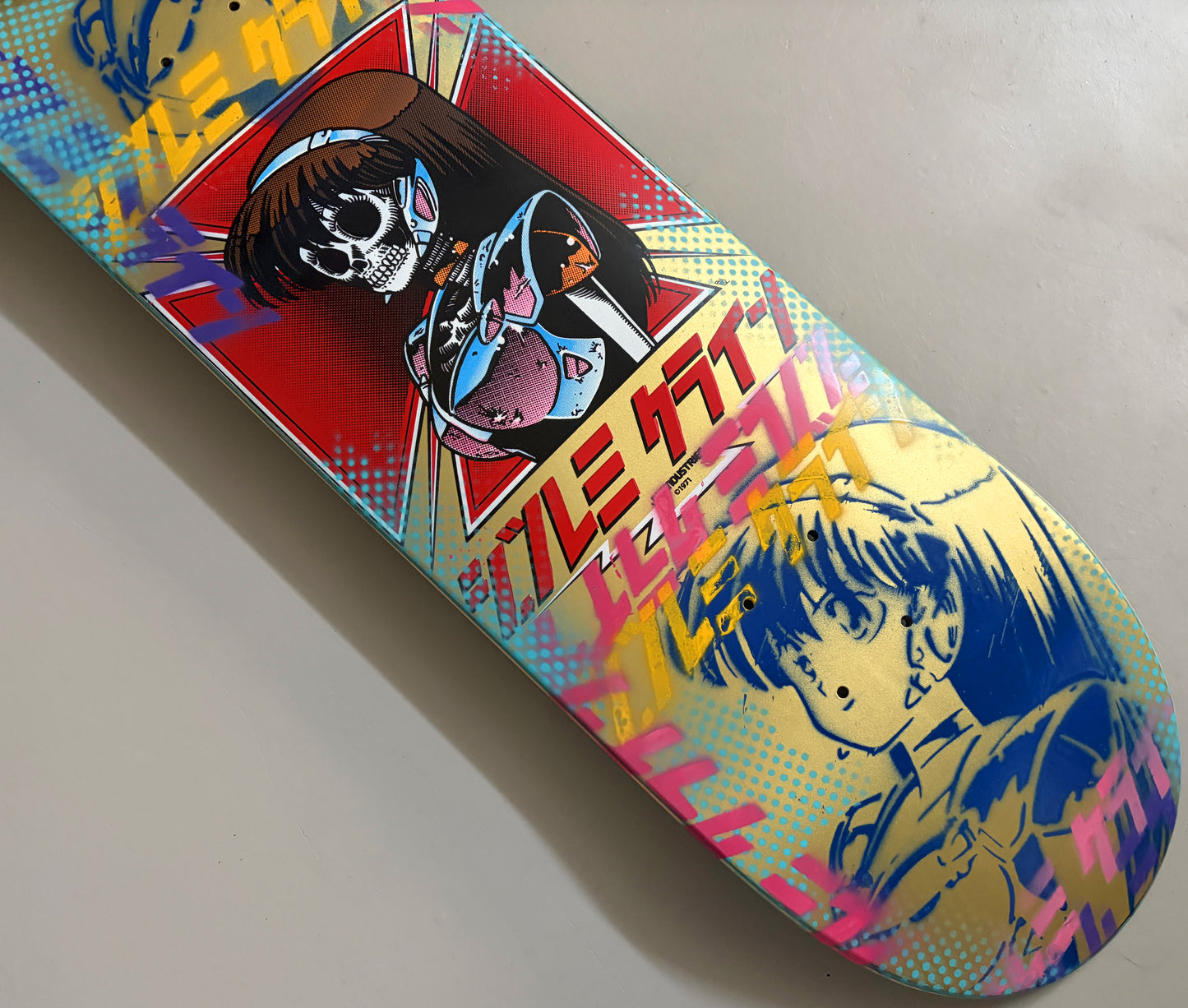 dream hawk METALLIC GOLD/BLUE 8.5 X 32.25 1 OF 1 SIGNED