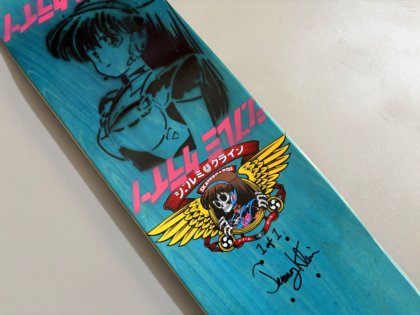 dream hawk METALLIC GOLD/BLUE 8.5 X 32.25 1 OF 1 SIGNED