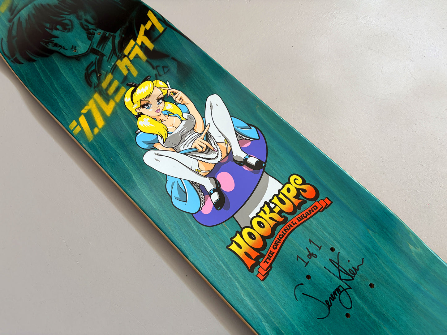 alice & friends PURPLE/RED/YELLOW ANODIZED - 8.25 X 32.25 MIXED PROCESS SIGNED 1 of 1 (Copy)