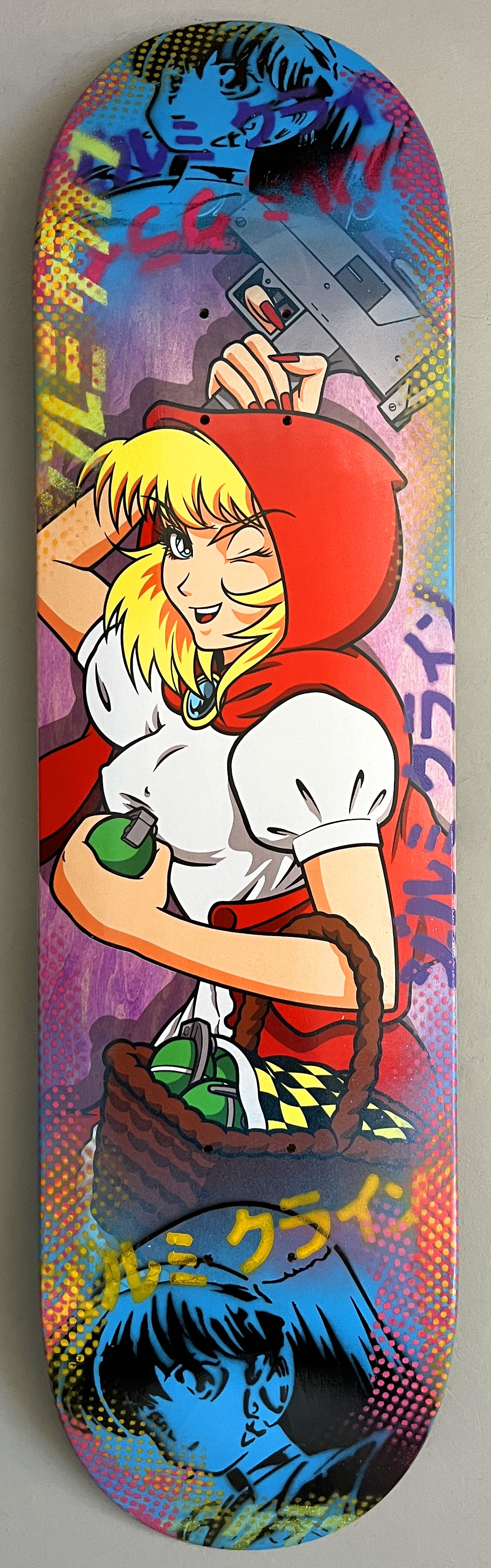 red riding hood PURPLE/BLUE - 8.5 X 32.25 MIXED PROCESS SIGNED 1 of 1