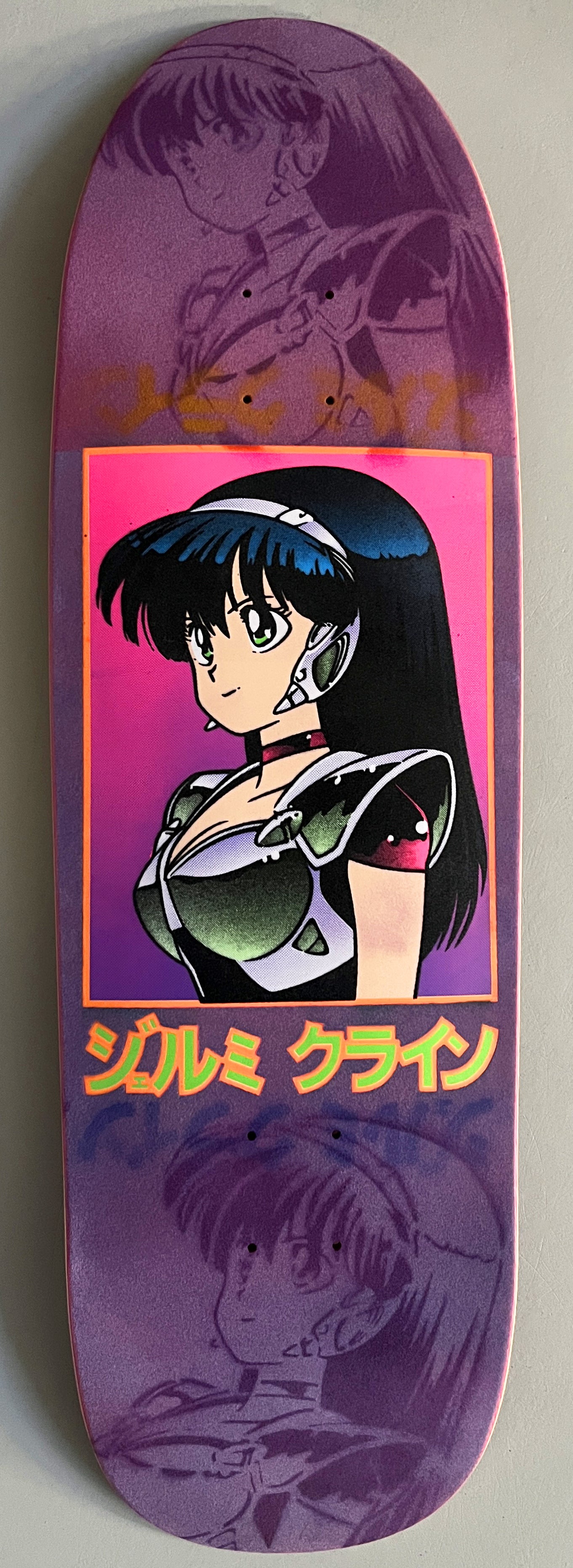 purple velvet blacklight dream girl MIXED PROCESS 9.5 X 31.75 HAND SCREENED 1 OF 1