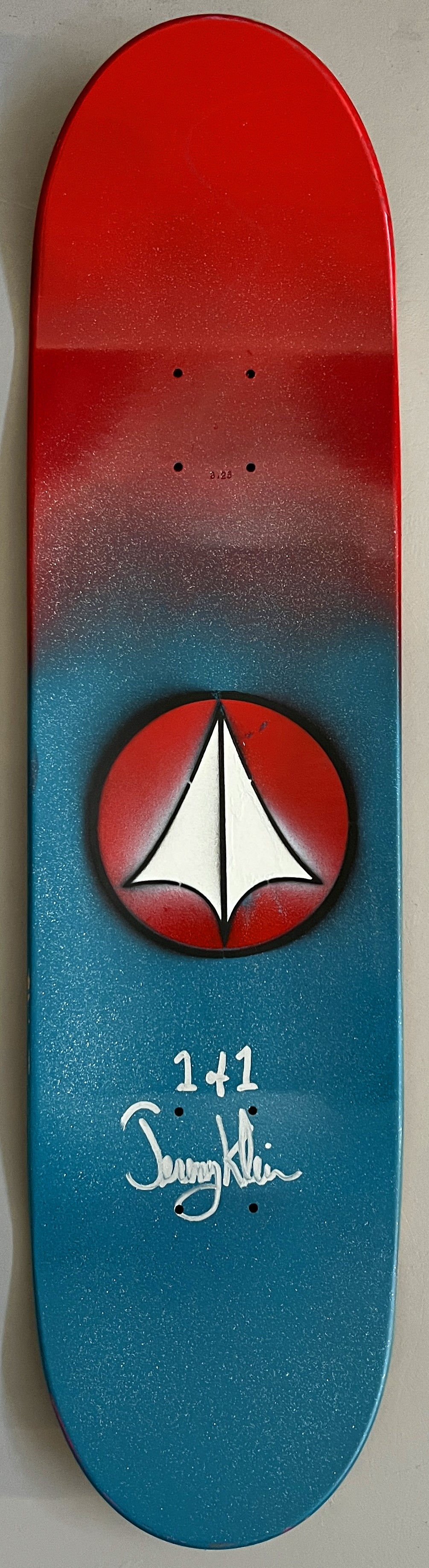 lynn minmay YELLOW/RED 8.25 X 32.25 HAND SCREENED SIGNED 1 OF 1