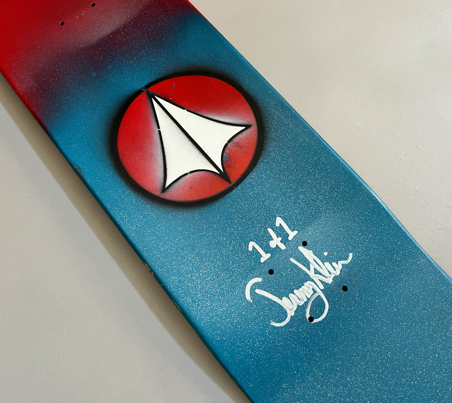 lynn minmay YELLOW/RED 8.25 X 32.25 HAND SCREENED SIGNED 1 OF 1