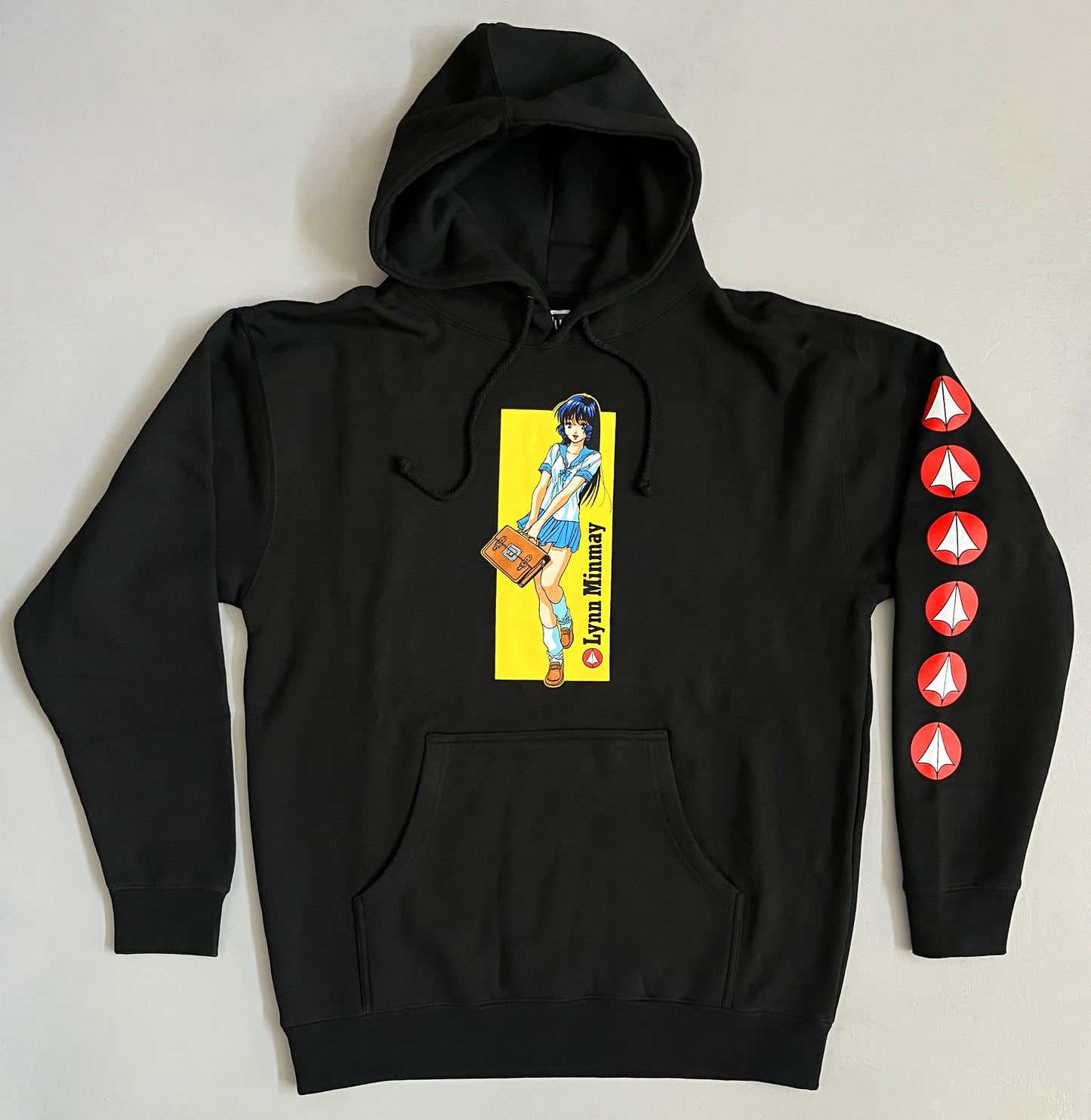 lynn minmay 10 OZ. HEAVYWEIGHT HOODED SWEATSHIRT - BLACK