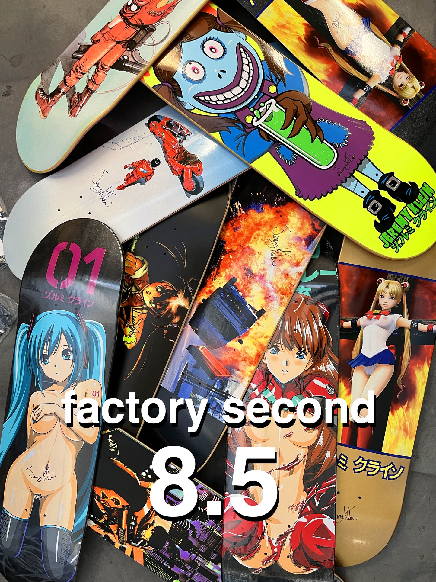 SIGNED factory second RANDOM GRAPHIC- 8.5 X 32.25