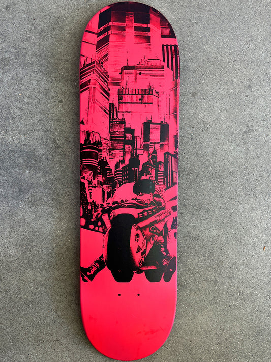 neo tokyo FLOURESCENT PINK 8.5 X 32.25 1 OF 1 SIGNED