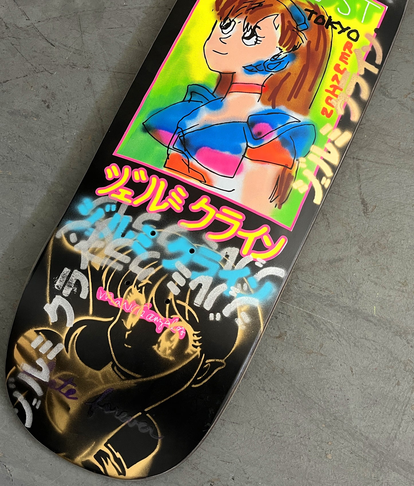 gonz dream girl BLACK/GOLD 9.5 X 31.75 1 OF 1