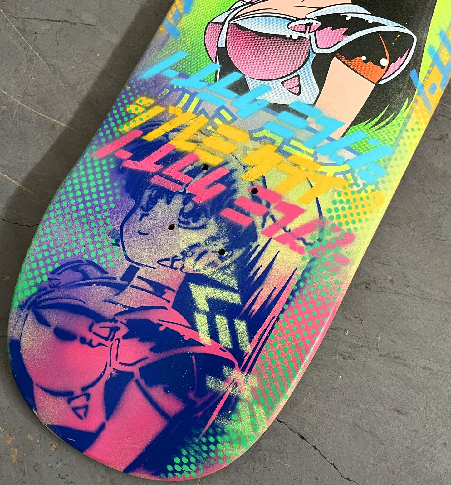 dream girl PINK/PURPLE/YELLOW/GREEN 9.5 X 31.75 1 OF 1