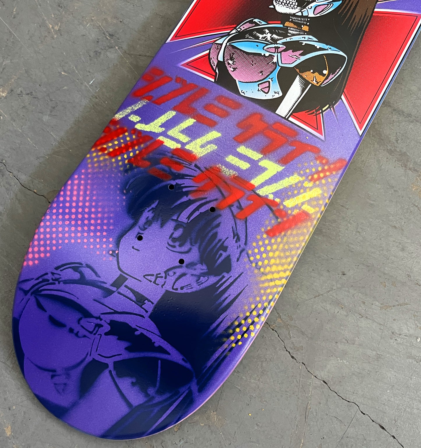 dream hawk  PURPLE/RED GLITTER 8.5 X 32.25 1 OF 1