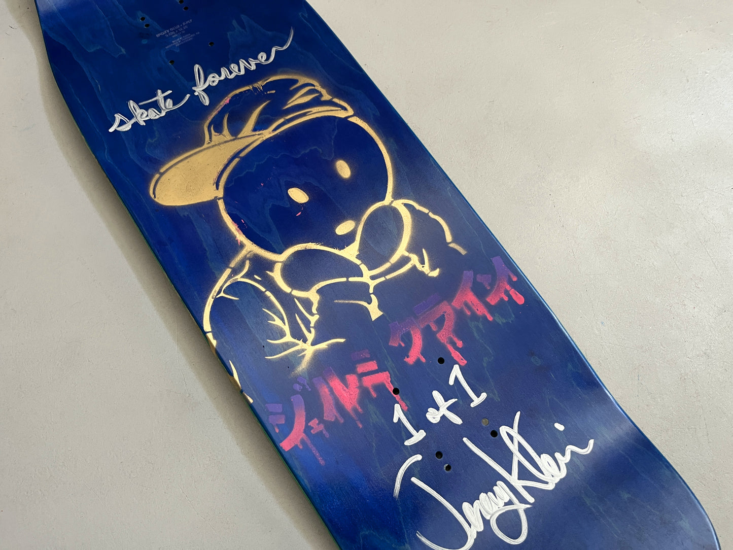 world industries black eye kid SLICK 9.625 MIXED PROCESS MARIO BOMB/DREAM GIRL SIGNED 1 of 1