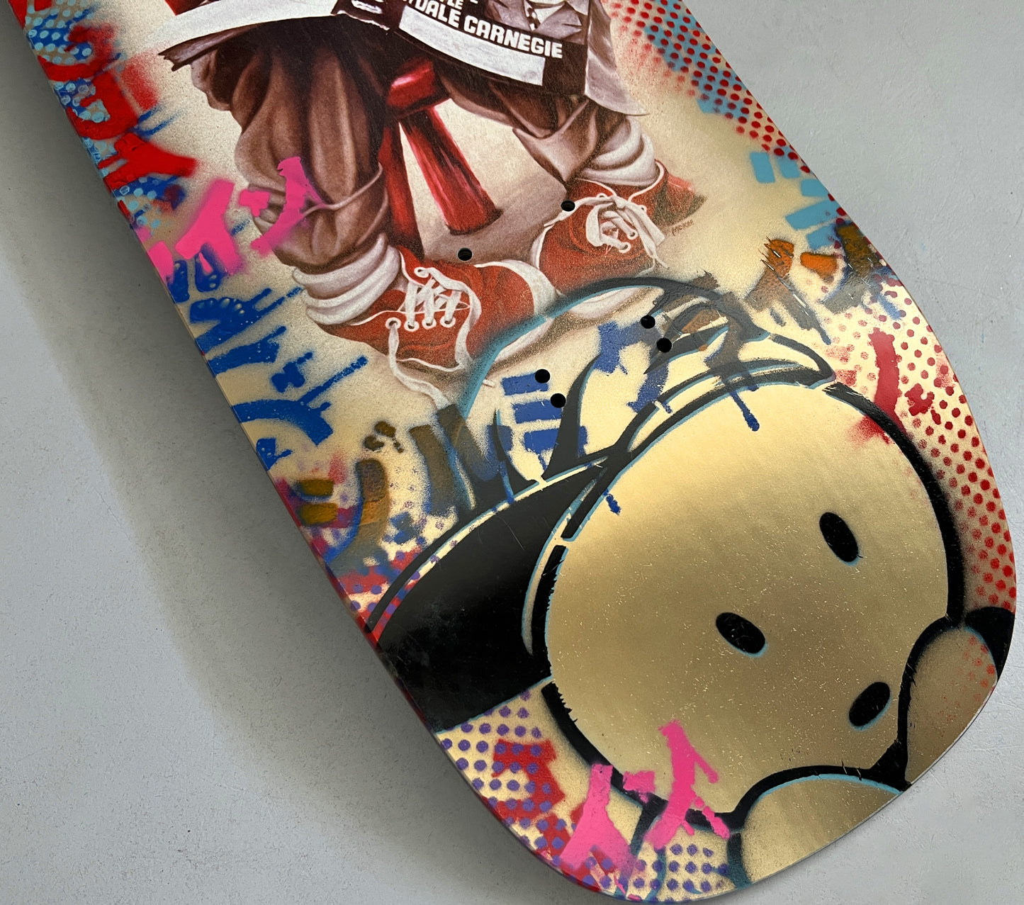 world industries black eye kid SLICK 9.625 MIXED PROCESS METALLIC GOLD SIGNED 1 of 1