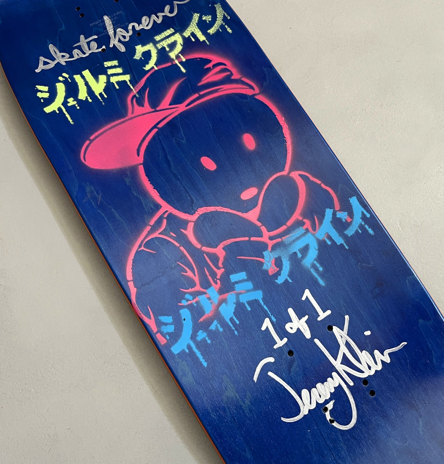 world industries black eye kid SLICK 9.625 MIXED PROCESS METALLIC GOLD SIGNED 1 of 1