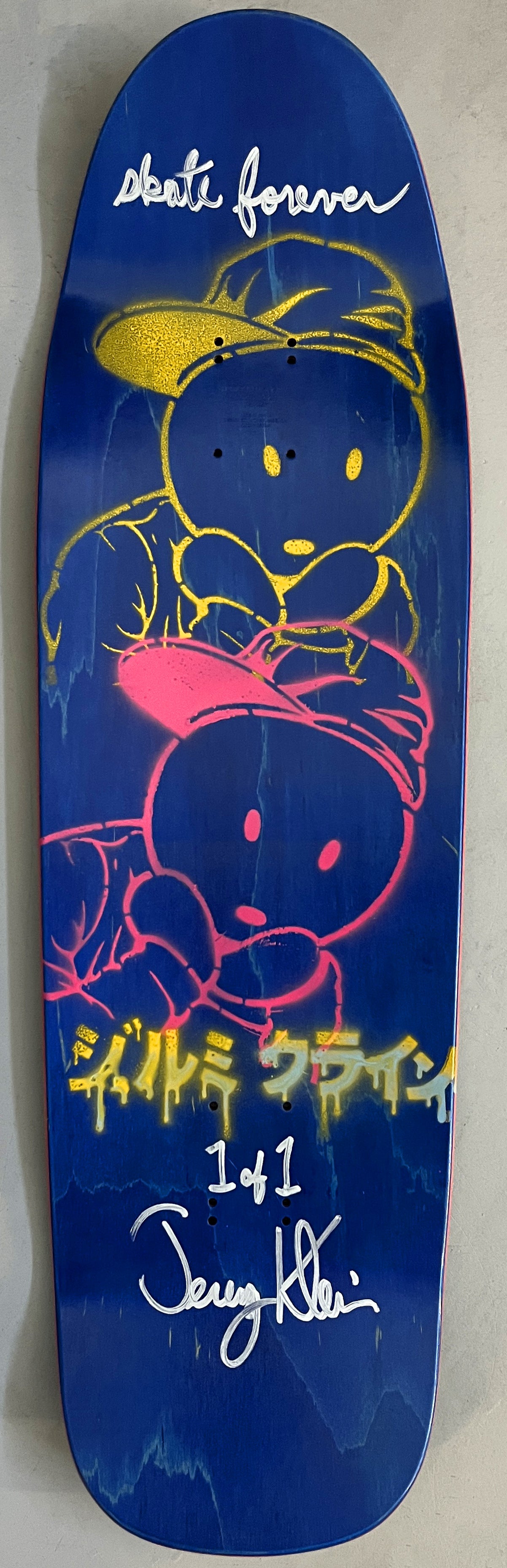 world industries black eye kid SLICK 9.625 MIXED PROCESS BLUE LANCE SIGNED 1 of 1