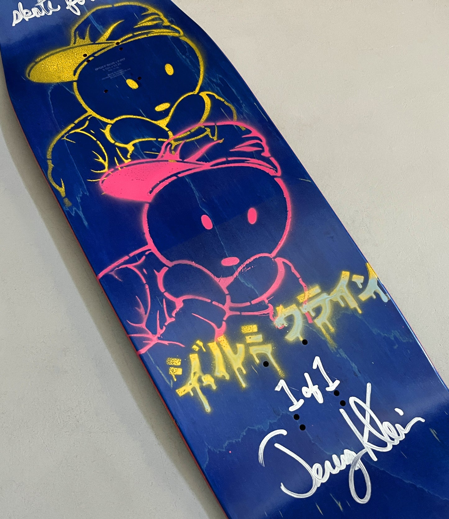 world industries black eye kid SLICK 9.625 MIXED PROCESS BLUE LANCE SIGNED 1 of 1