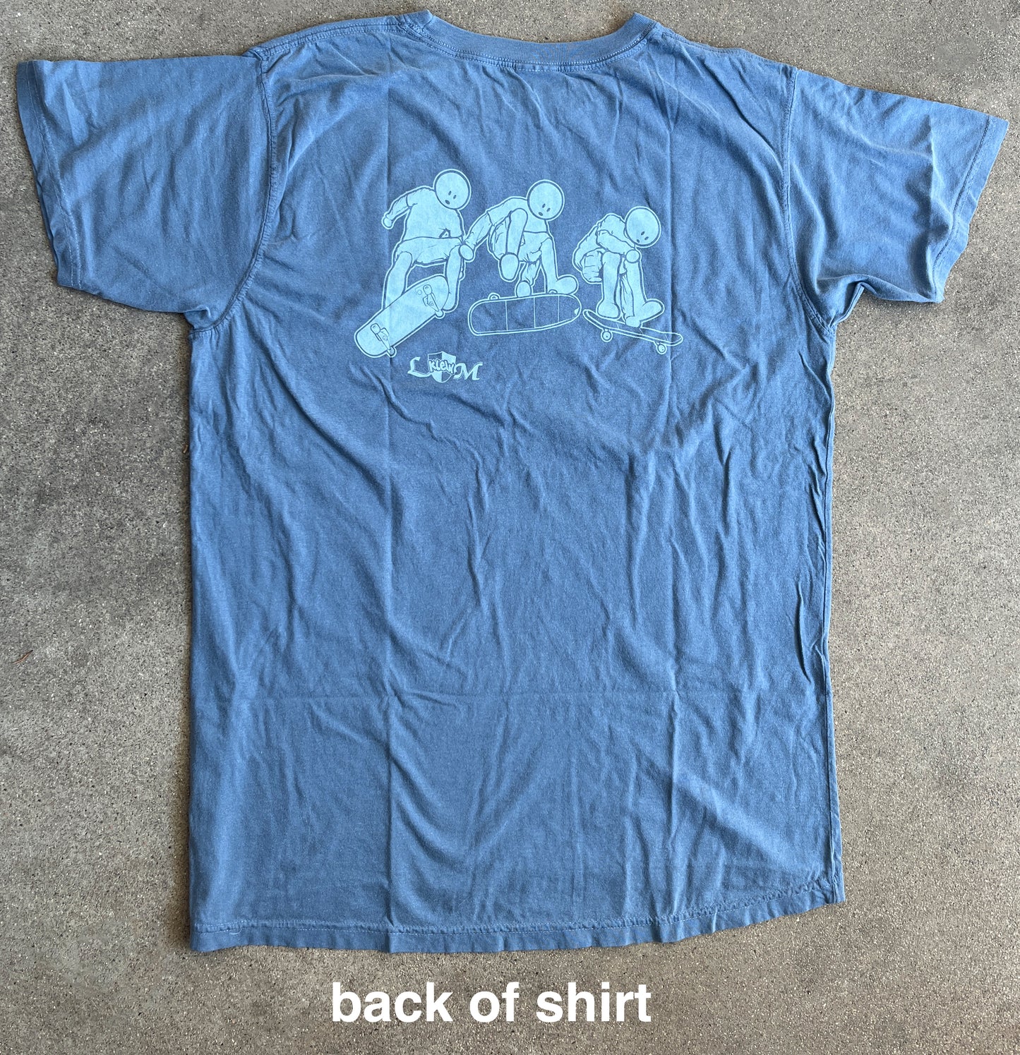 lance mountain klein kickflip limited edition BLUE t-shirt