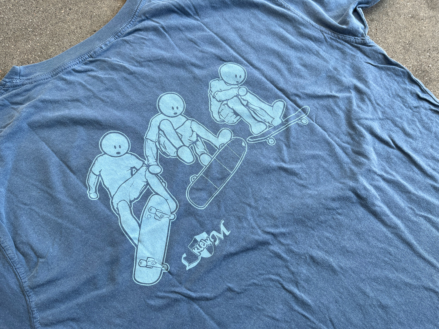 lance mountain klein kickflip limited edition BLUE t-shirt