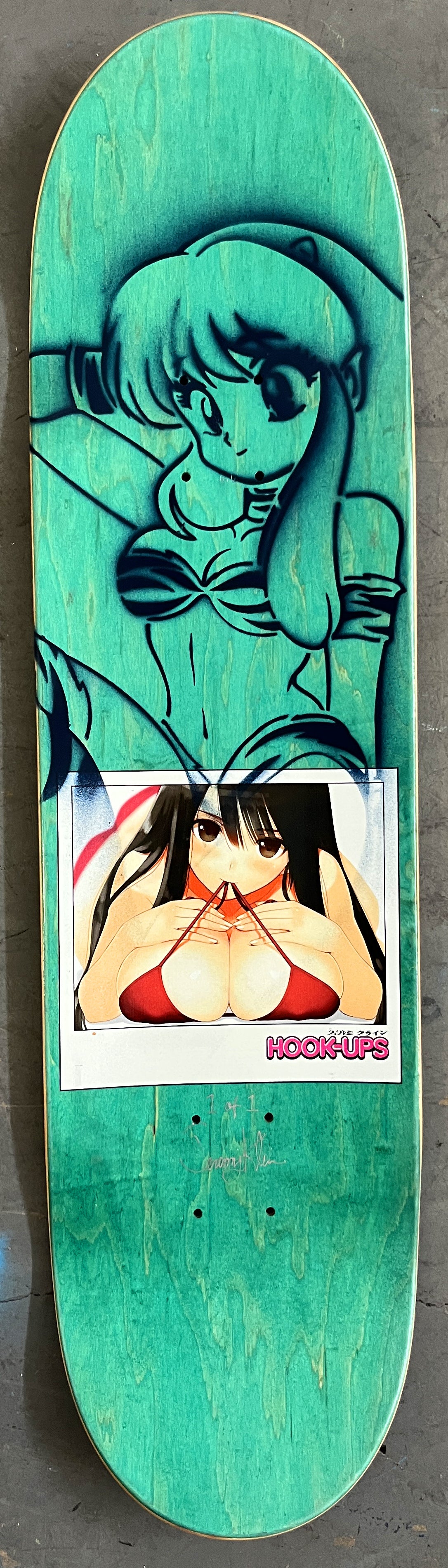 yuki 8.25 X 32.25 BLUE/PURPLE MIXED PROCESS SIGNED 1 of 1