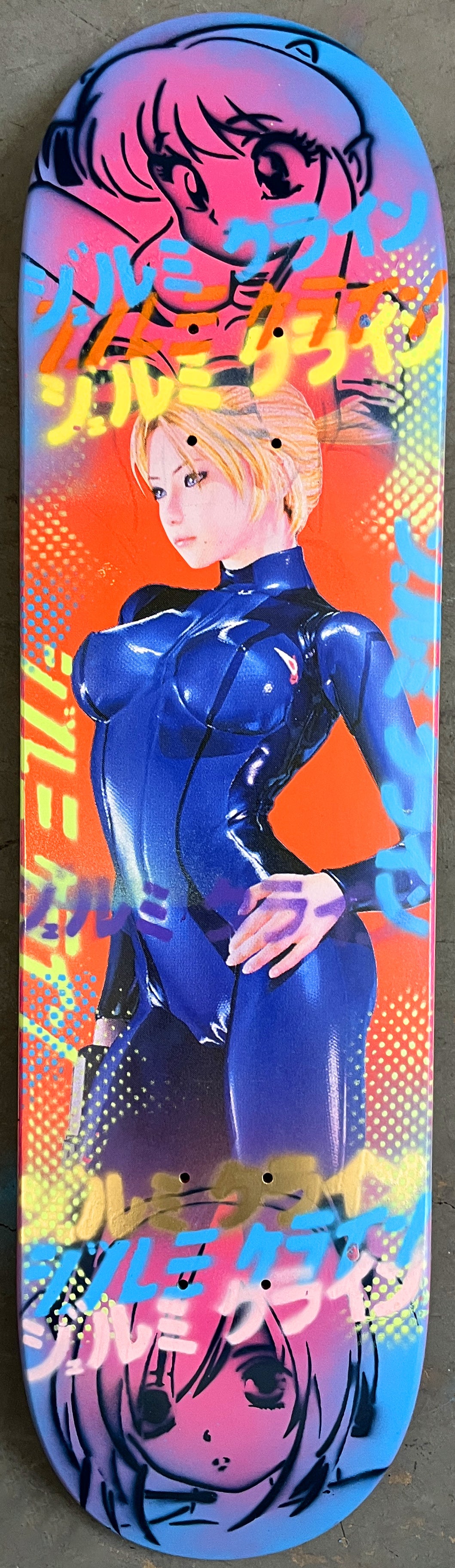samus BLUE/PINK 8.5 X 32 MIXED PROCESS 1 OF 1 SIGNED