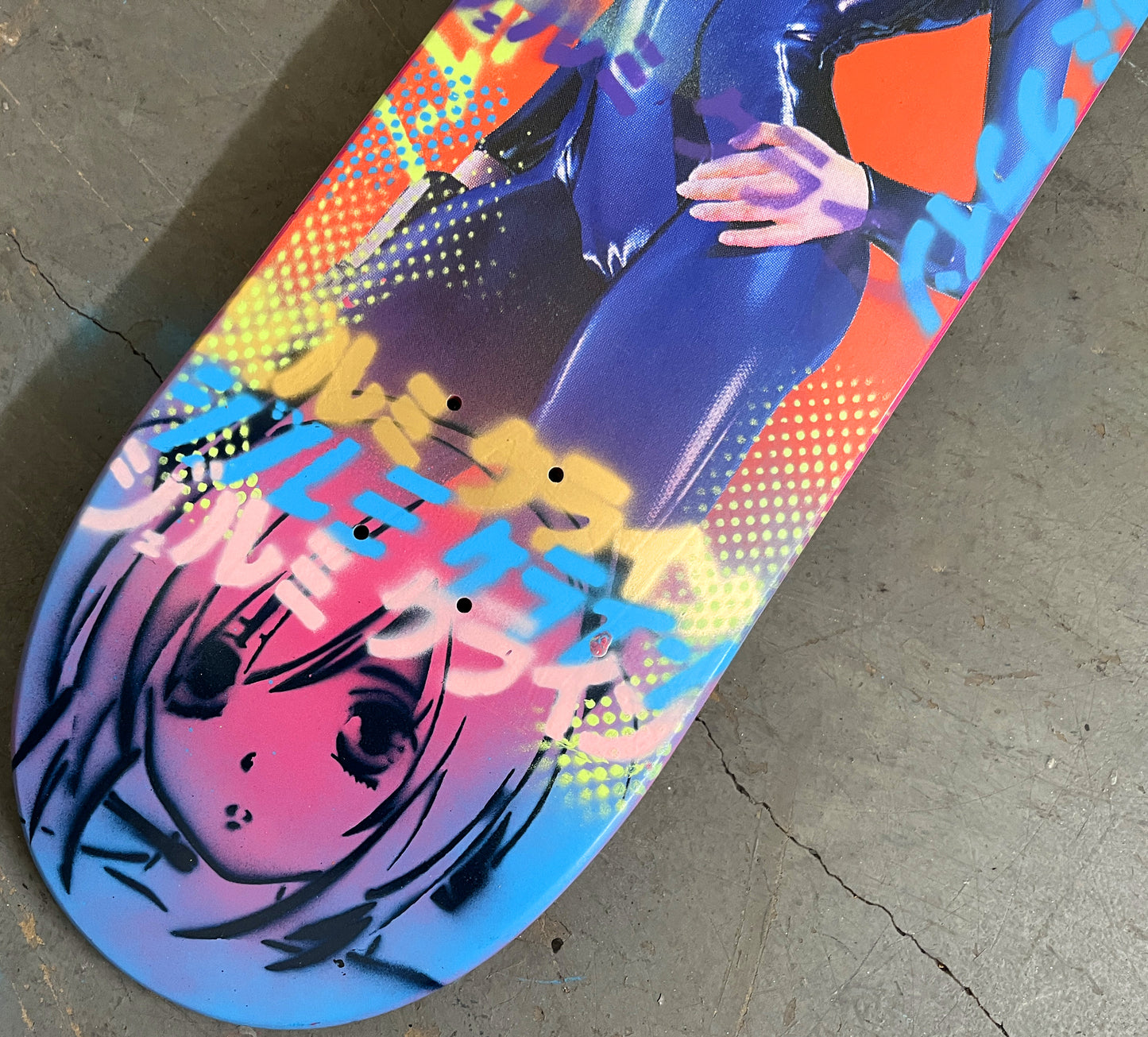 samus BLUE/PINK 8.5 X 32 MIXED PROCESS 1 OF 1 SIGNED