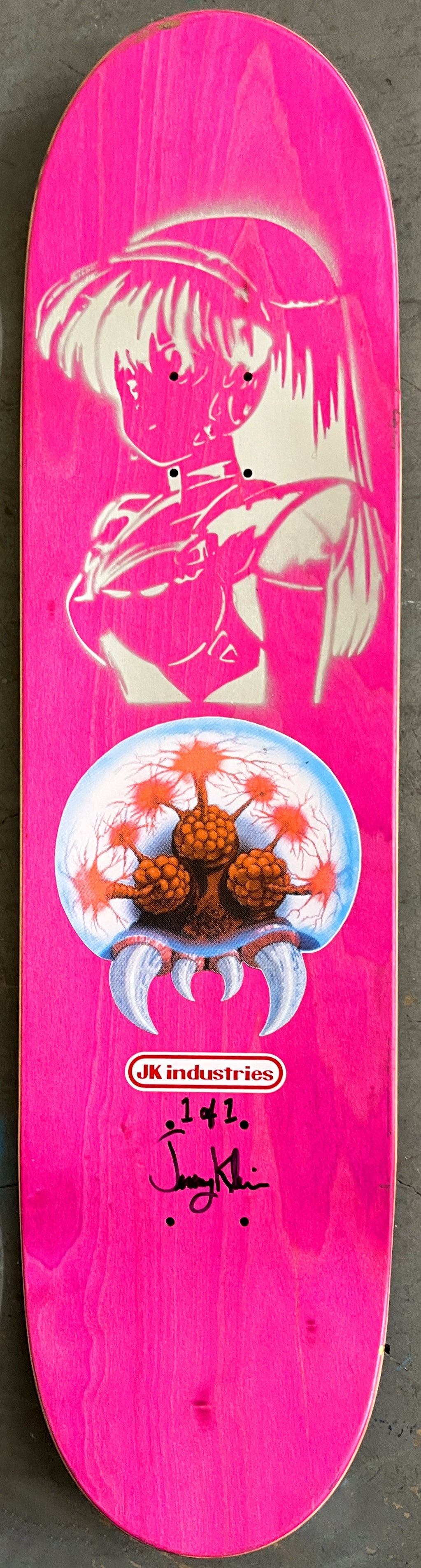 samus BLUE/PINK 8.5 X 32 MIXED PROCESS 1 OF 1 SIGNED