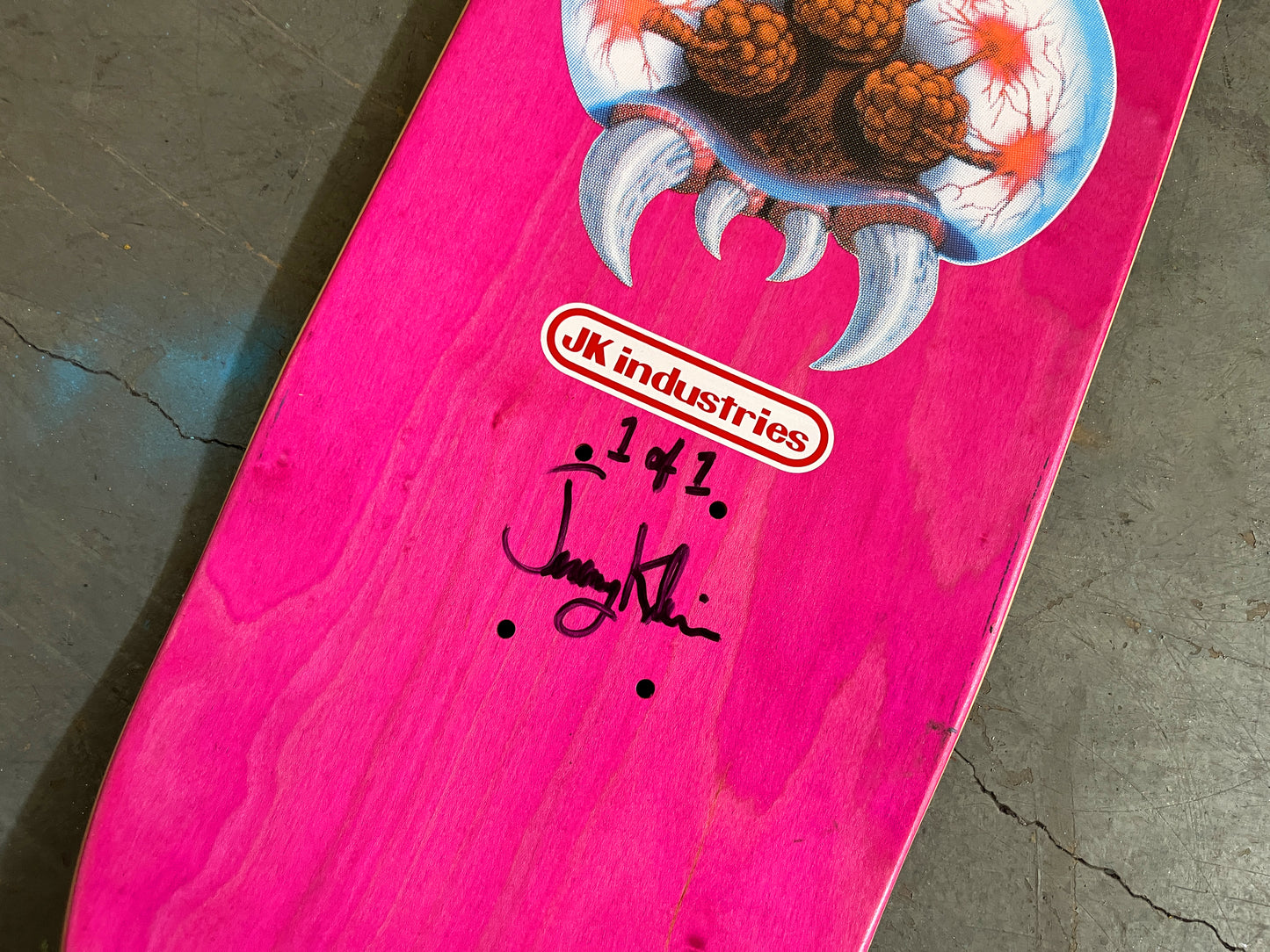 samus BLUE/PINK 8.5 X 32 MIXED PROCESS 1 OF 1 SIGNED