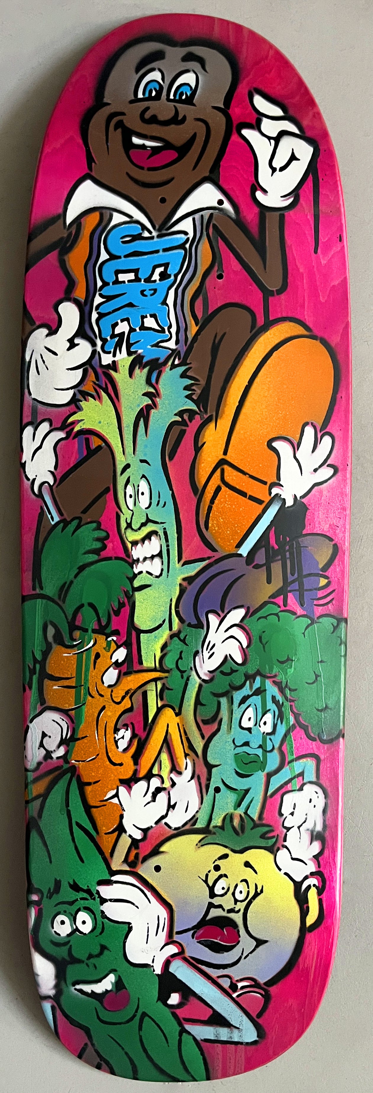 hand painted candy bar 9.5 X 32.25 SIGNED AND NUMBERED #1 - 1 OF 1