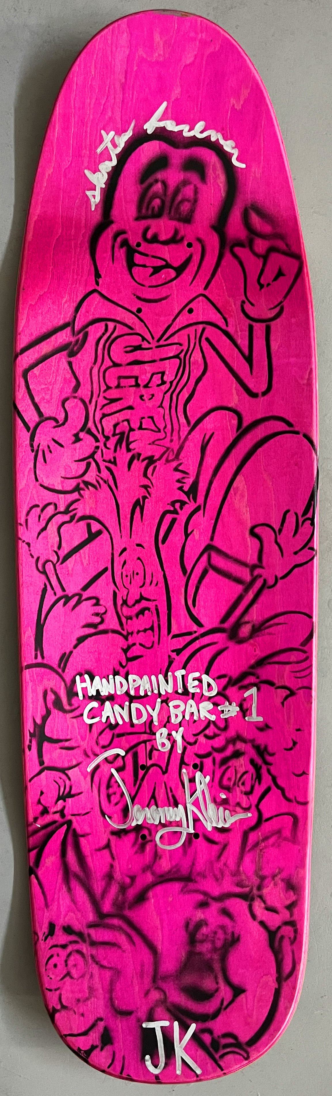 hand painted candy bar 9.5 X 32.25 SIGNED AND NUMBERED #1 - 1 OF 1