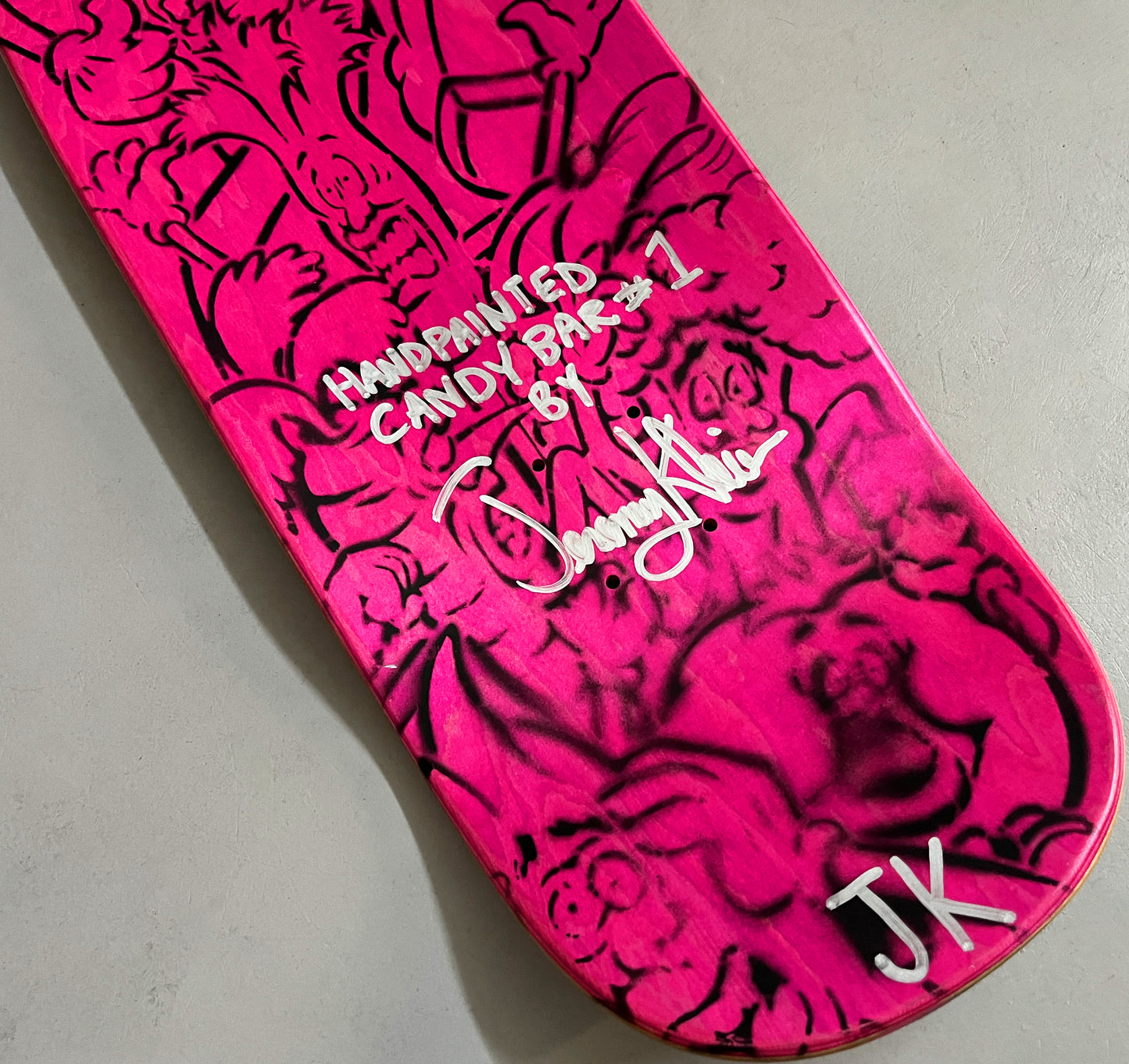 hand painted candy bar 9.5 X 32.25 SIGNED AND NUMBERED #1 - 1 OF 1