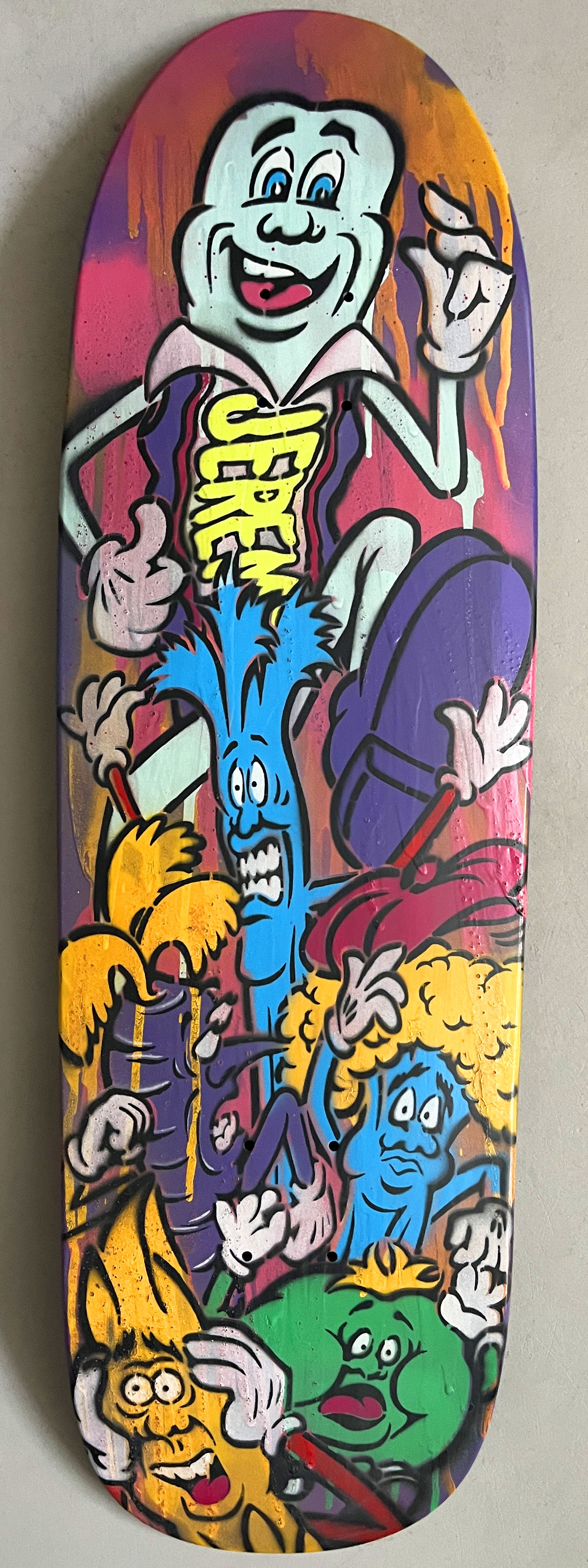 hand painted candy bar 9.5 X 32.25 SIGNED AND NUMBERED #2 - 1 OF 1