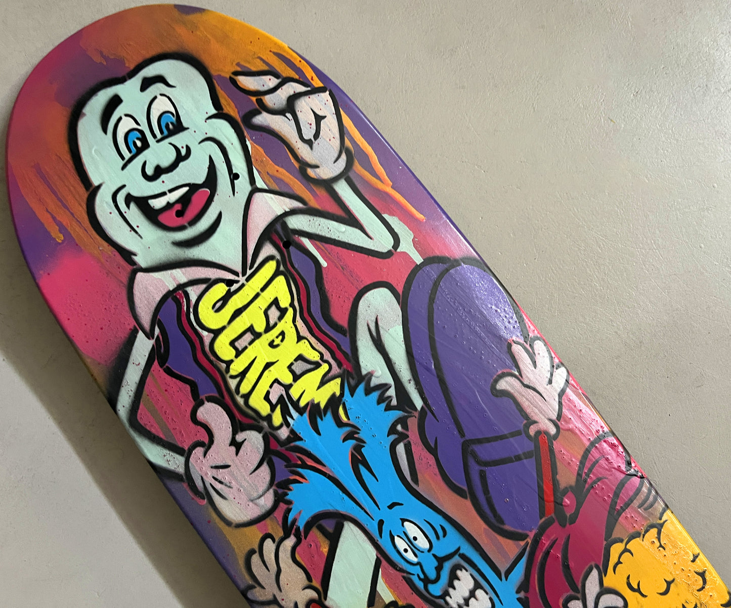 hand painted candy bar 9.5 X 32.25 SIGNED AND NUMBERED #2 - 1 OF 1
