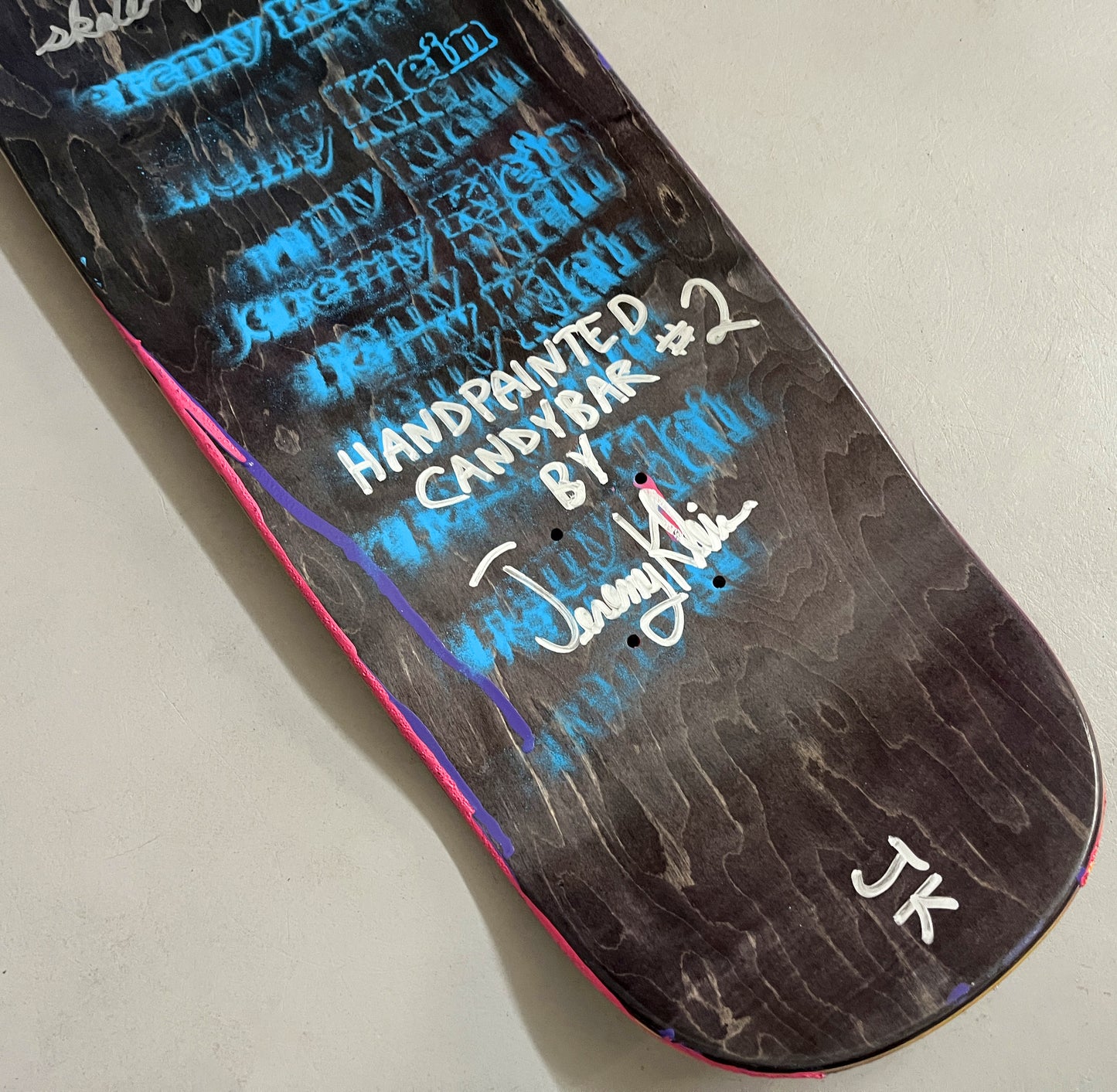 hand painted candy bar 9.5 X 32.25 SIGNED AND NUMBERED #2 - 1 OF 1
