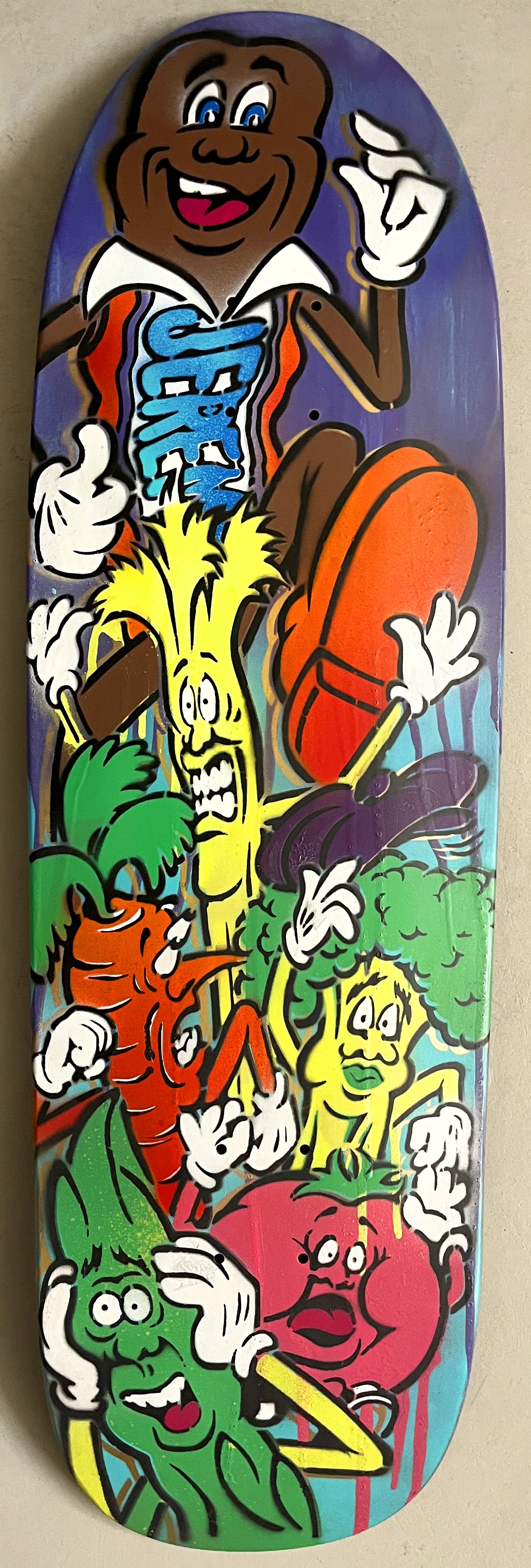 hand painted candy bar 9.5 X 32.25 SIGNED AND NUMBERED #3 - 1 OF 1