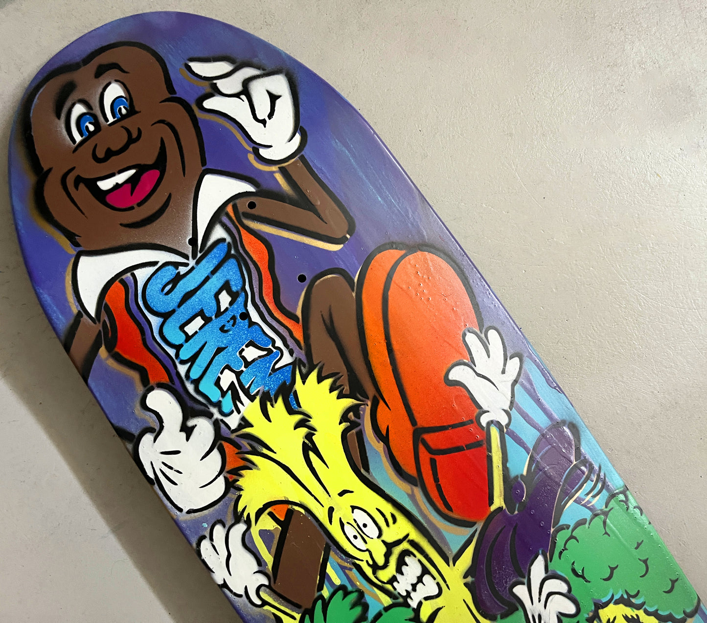 hand painted candy bar 9.5 X 32.25 SIGNED AND NUMBERED #3 - 1 OF 1