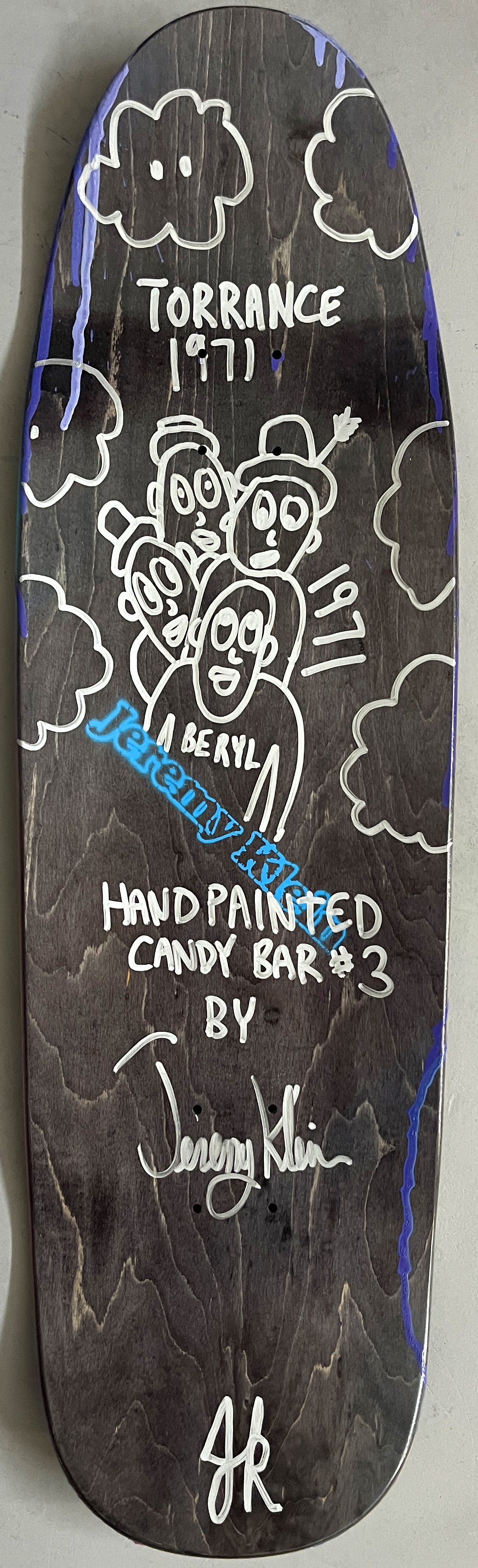 hand painted candy bar 9.5 X 32.25 SIGNED AND NUMBERED #3 - 1 OF 1