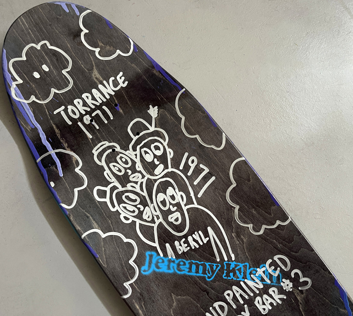 hand painted candy bar 9.5 X 32.25 SIGNED AND NUMBERED #3 - 1 OF 1