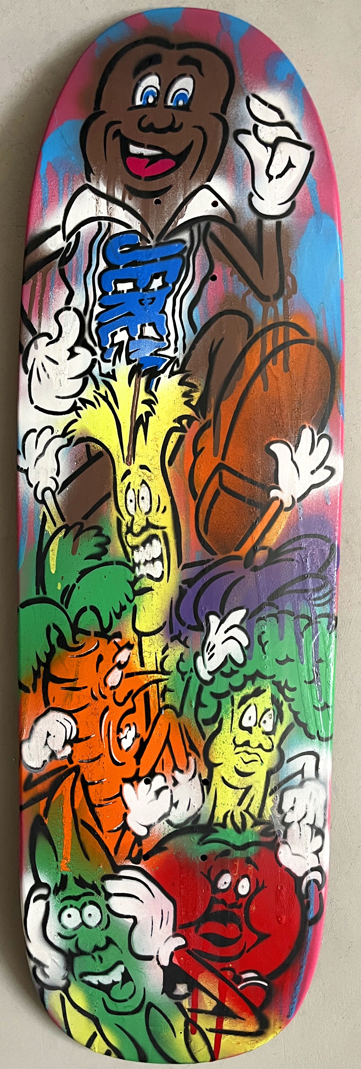 hand painted candy bar 9.5 X 32.25 SIGNED AND NUMBERED #4 - 1 OF 1
