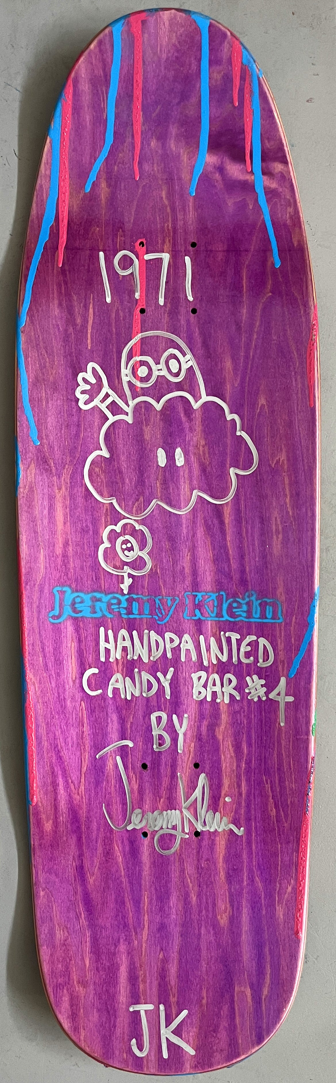 hand painted candy bar 9.5 X 32.25 SIGNED AND NUMBERED #4 - 1 OF 1