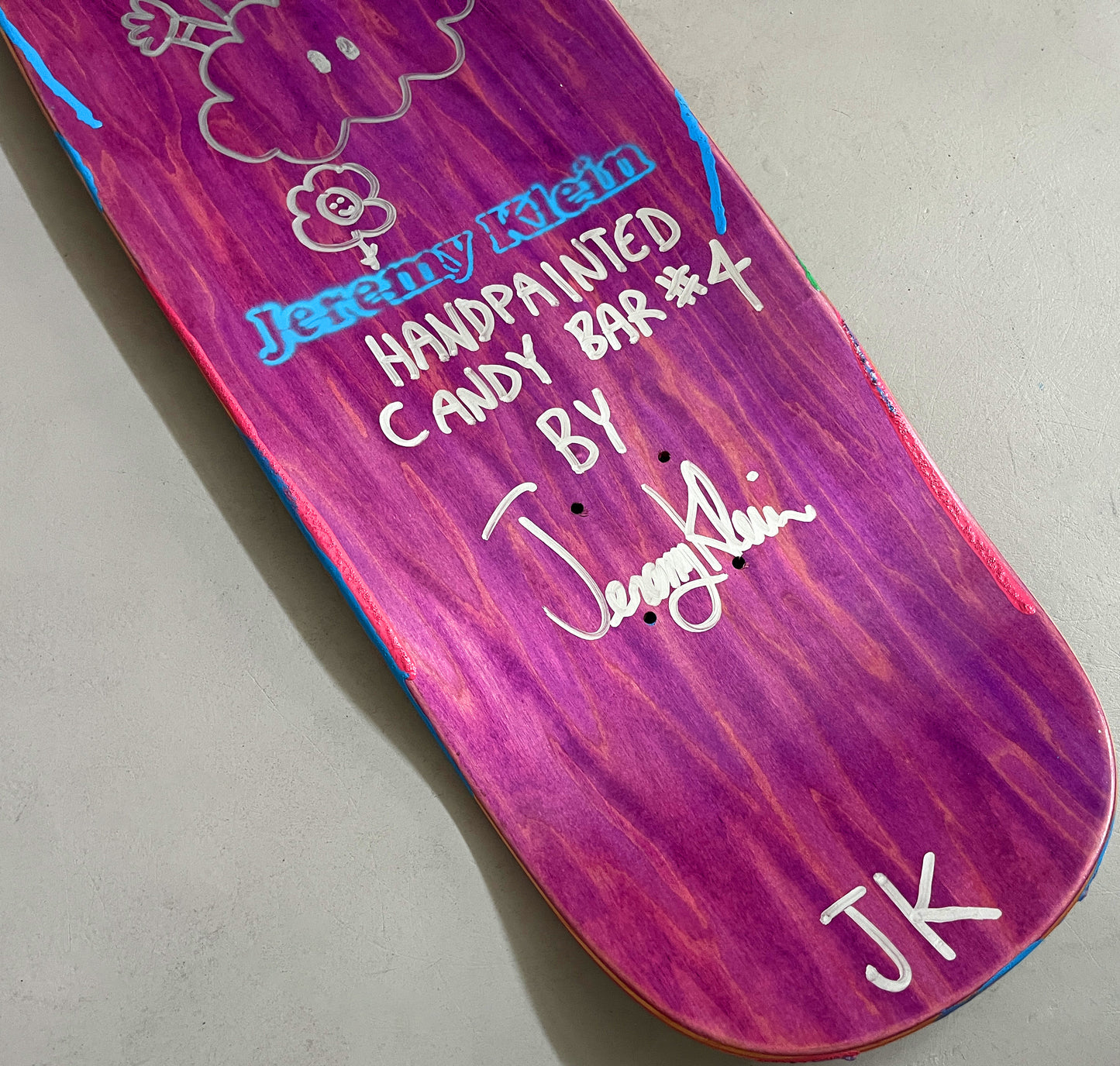 hand painted candy bar 9.5 X 32.25 SIGNED AND NUMBERED #4 - 1 OF 1