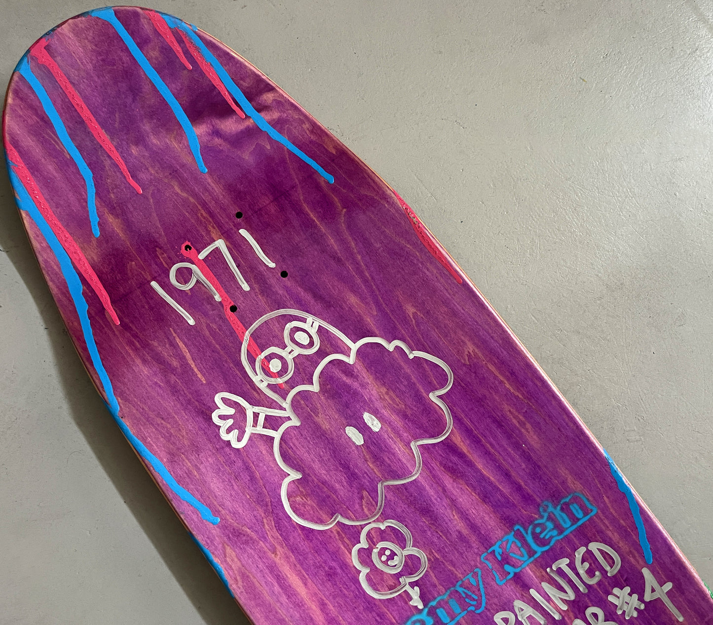 hand painted candy bar 9.5 X 32.25 SIGNED AND NUMBERED #4 - 1 OF 1