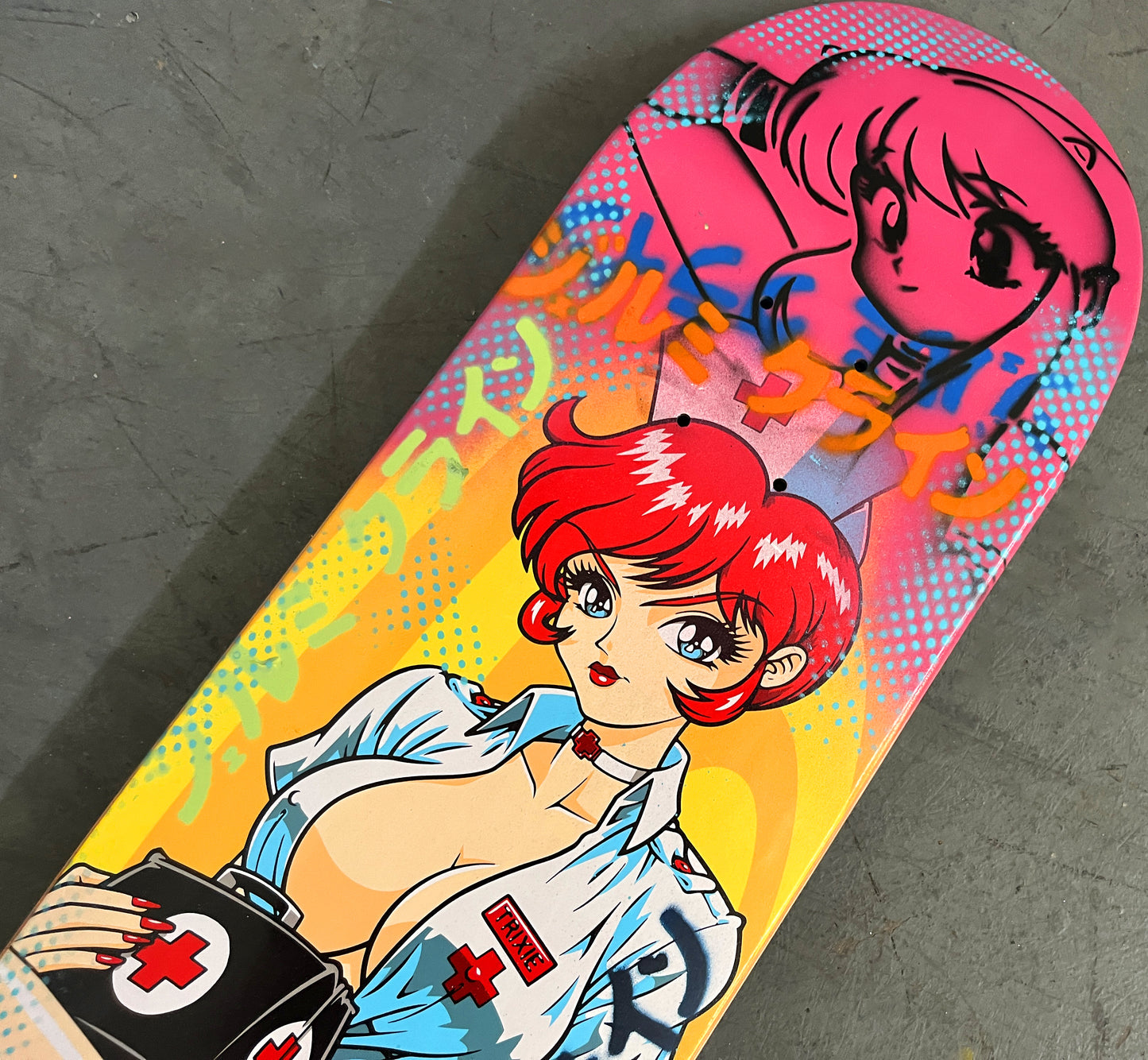 trixie 8.25 X 32.25 PINK MIXED PROCESS SIGNED 1 of 1