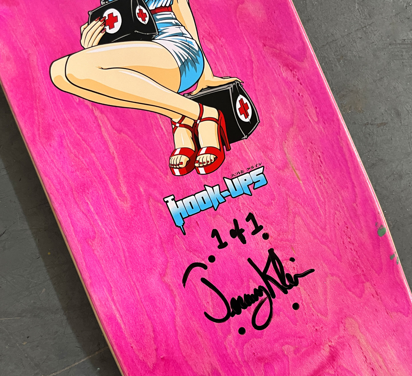 trixie 8.25 X 32.25 PINK MIXED PROCESS SIGNED 1 of 1