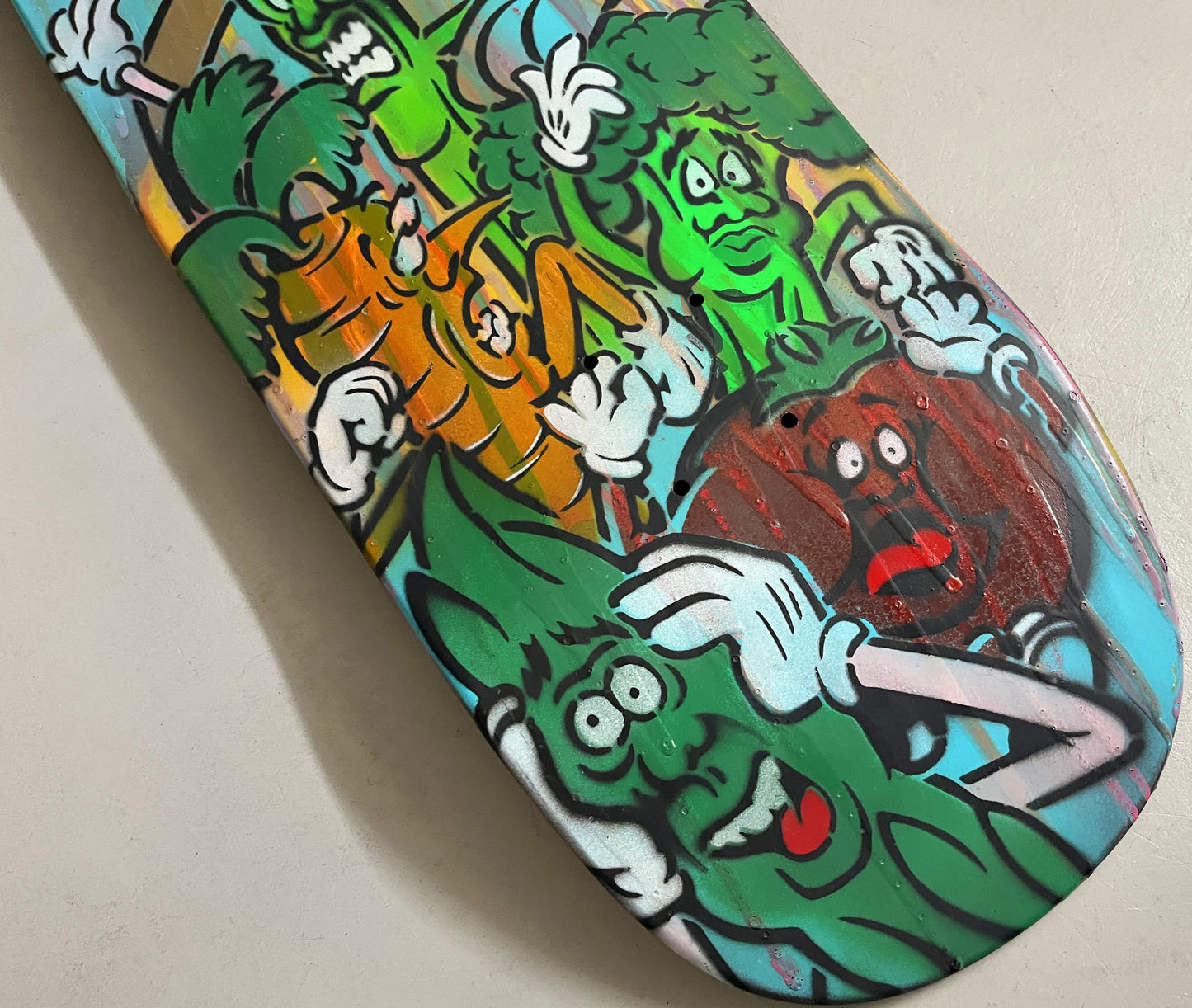 hand painted candy bar 9.5 X 32.25 SIGNED AND NUMBERED #5 - 1 OF 1