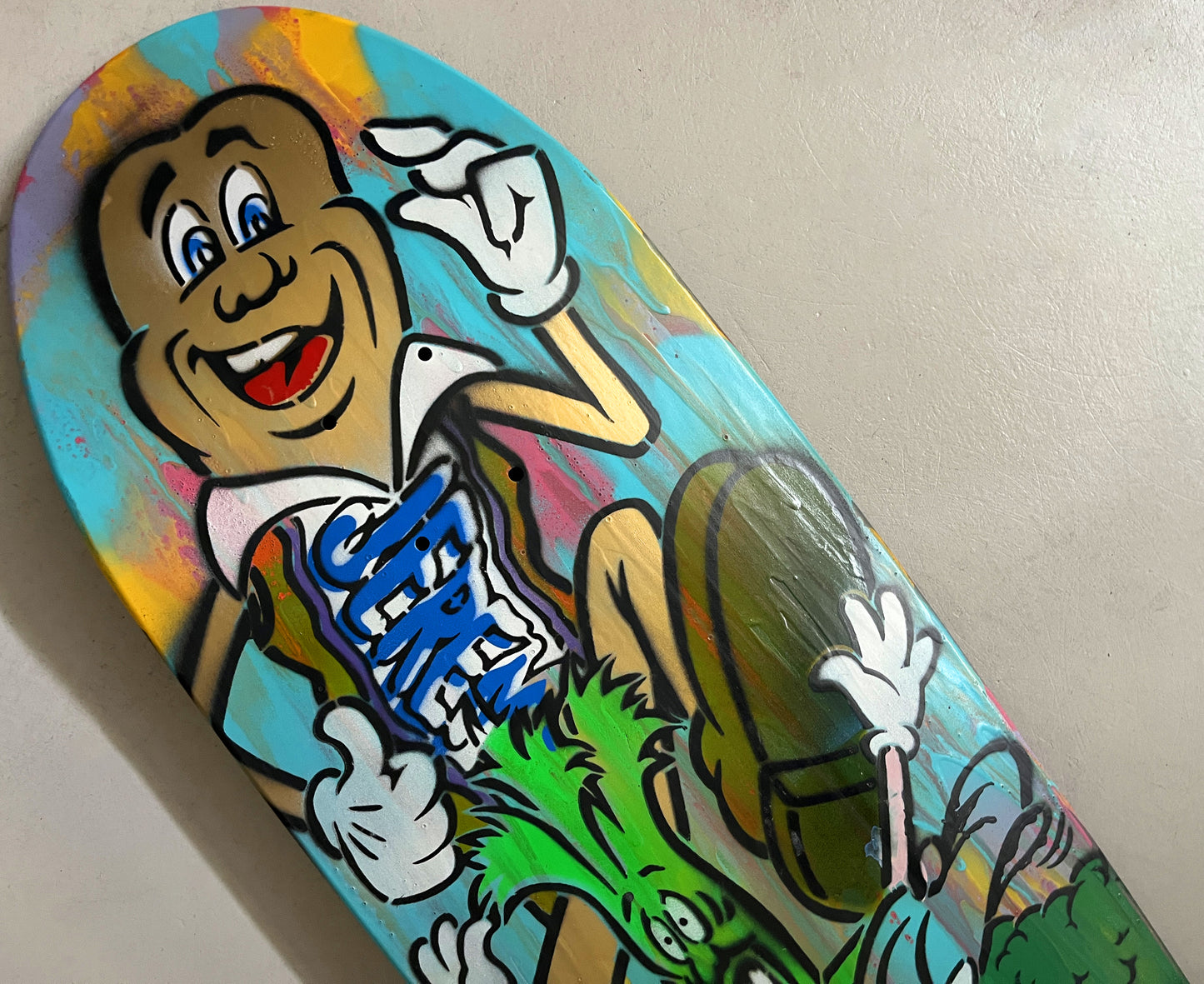 hand painted candy bar 9.5 X 32.25 SIGNED AND NUMBERED #5 - 1 OF 1