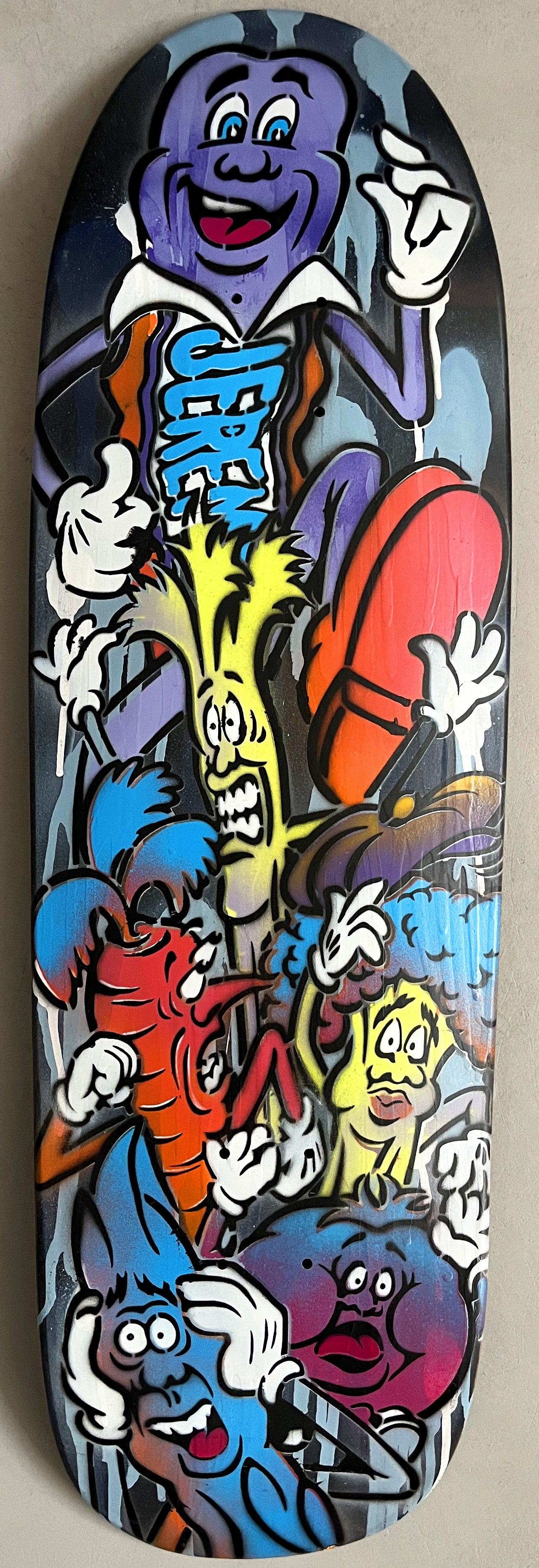 hand painted candy bar 9.5 X 32.25 SIGNED AND NUMBERED #7 - 1 OF 1