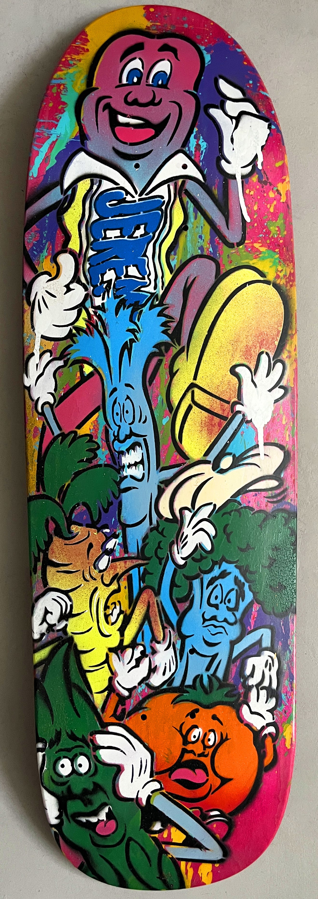 hand painted candy bar 9.5 X 32.25 SIGNED AND NUMBERED #8 - 1 OF 1