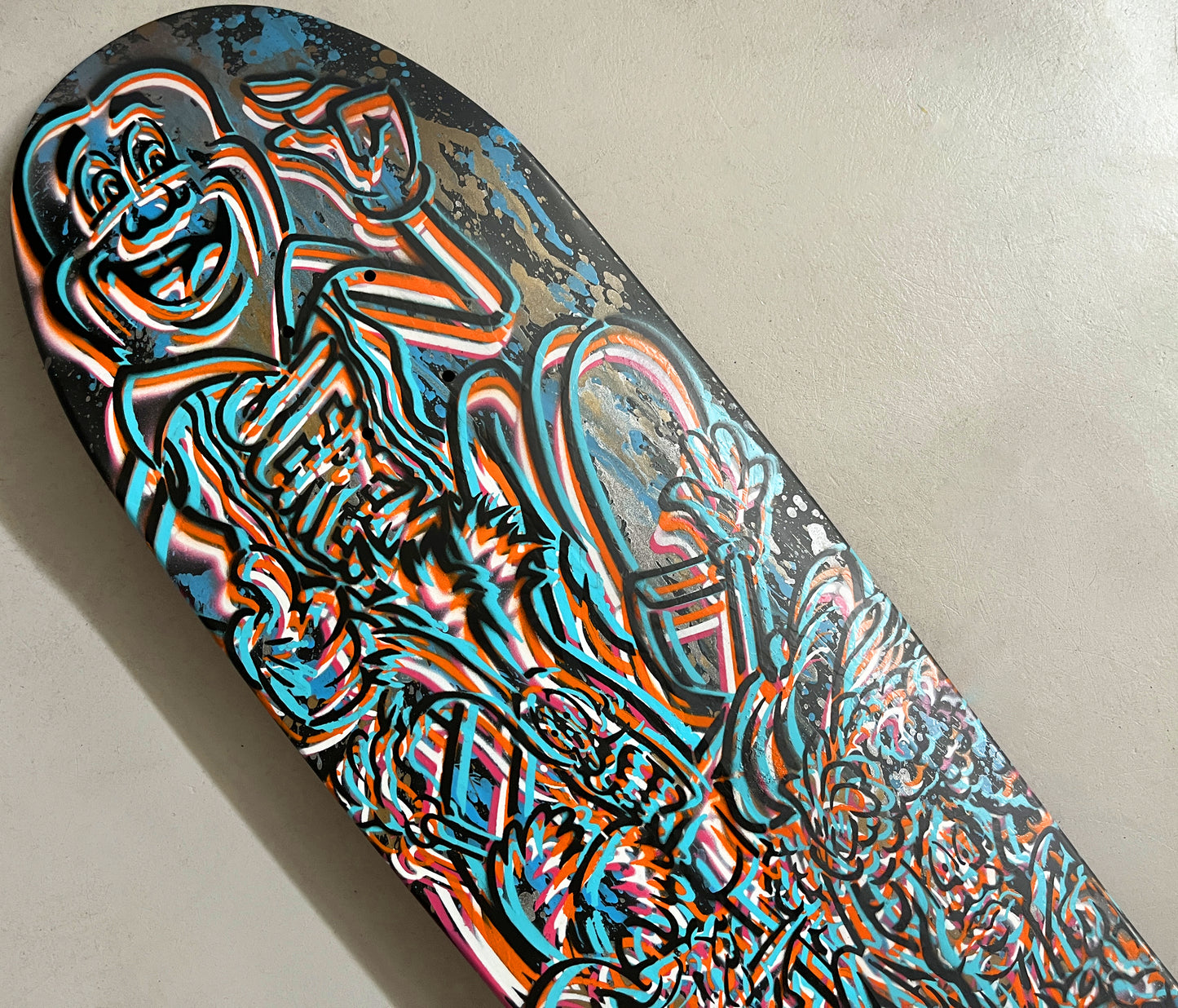 hand painted candy bar 9.5 X 32.25 SIGNED AND NUMBERED #9 - 1 OF 1