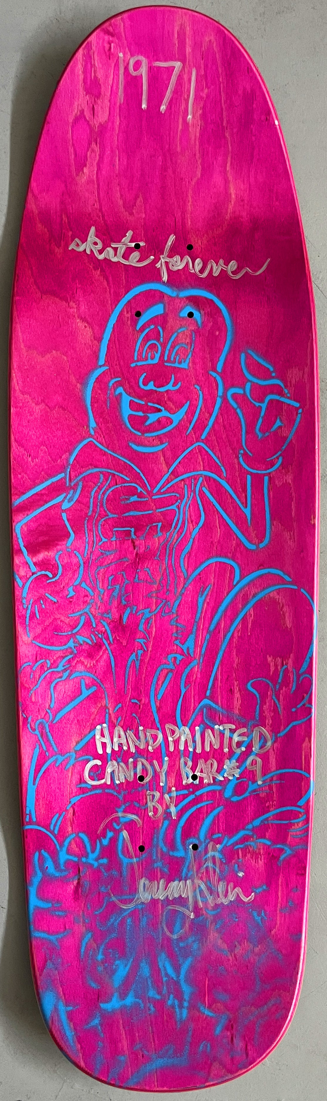 hand painted candy bar 9.5 X 32.25 SIGNED AND NUMBERED #9 - 1 OF 1