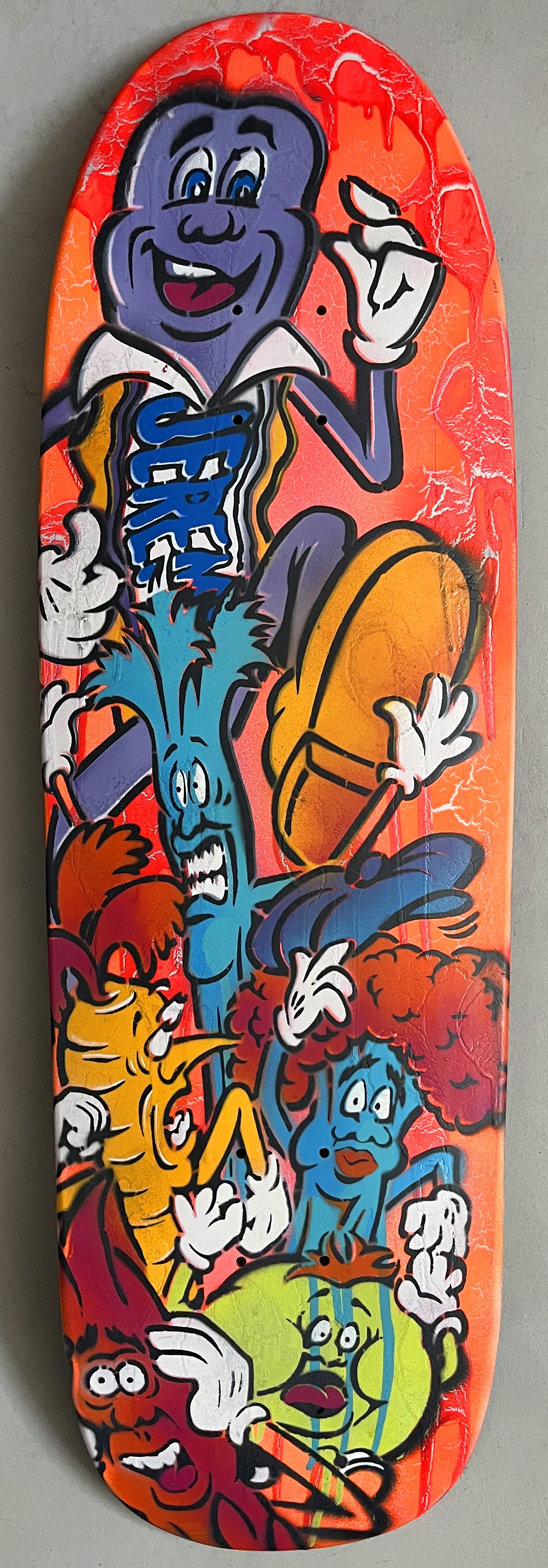 hand painted candy bar 9.5 X 32.25 SIGNED AND NUMBERED #10 - 1 OF 1