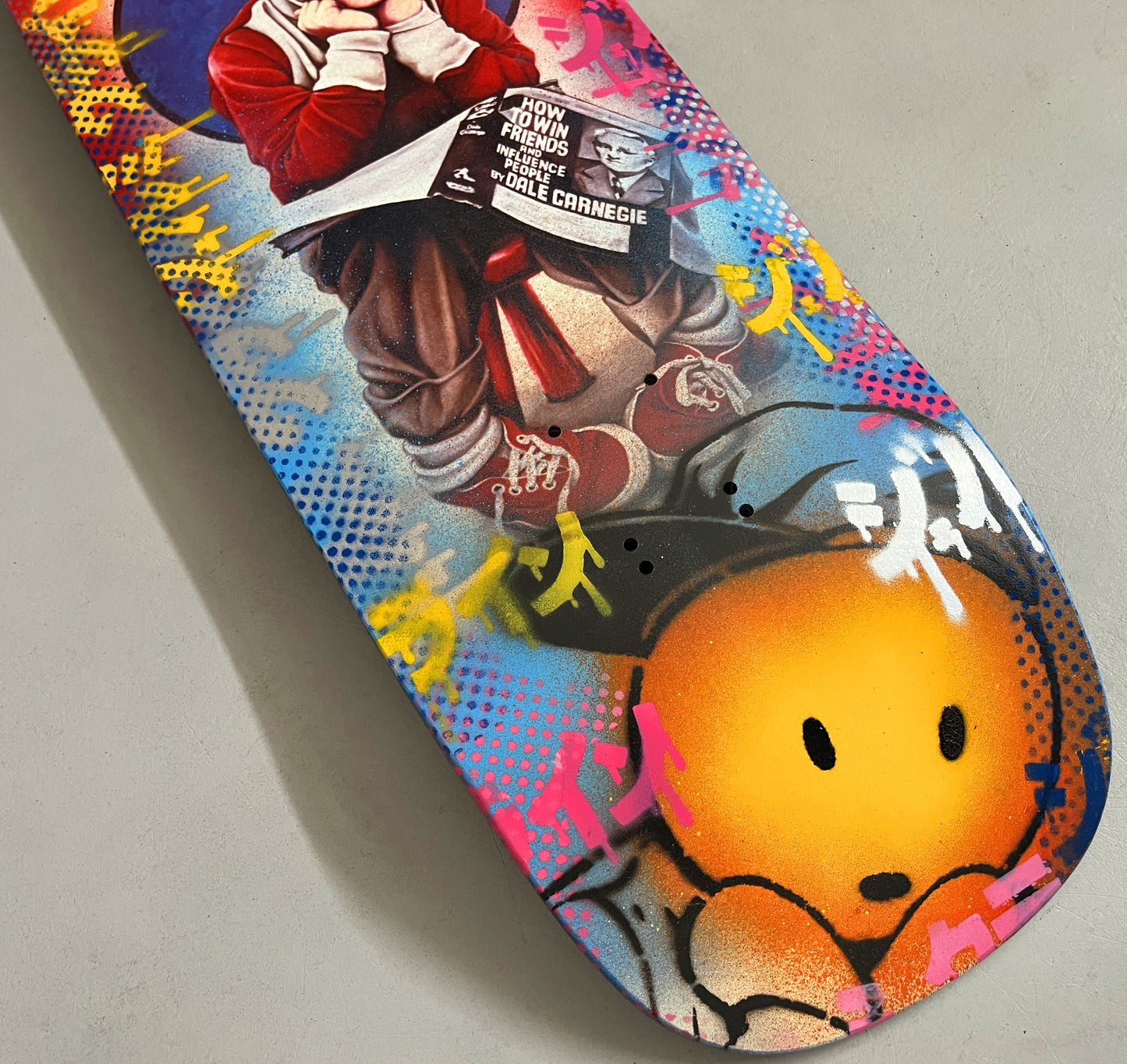 world industries black eye kid SLICK 9.625 MIXED PROCESS BLUE LANCE RED SIGNED 1 of 1